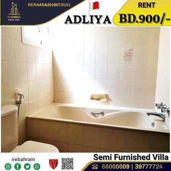 Adliya, Villas, BHD 900,  Semi Furnished 4 BHK Luxury Villa For Rent In Adliya