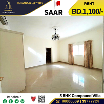 Saar, Villas, BHD 1100,  Semi Furnished Luxurious Garden Villa For Rent In Saar