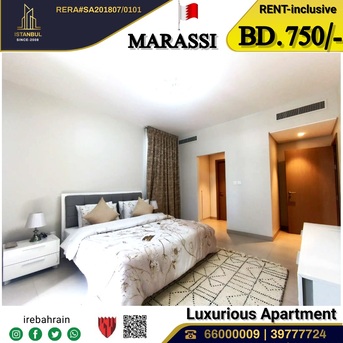 Amwaj, Apartments/Houses, BHD 750/month,  Furnished,  2 BR,  Fully Furnished Luxury Apartment For Rent In Marassi Park - Including EWA