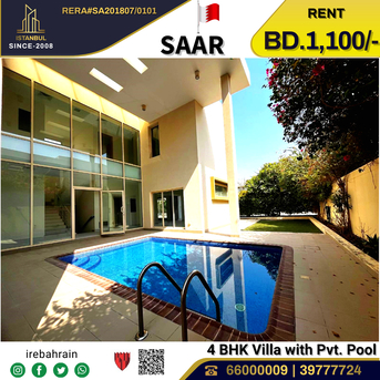 Saar, Villas, BHD 1100,  Semi Furnished Villa With Private Pool For Rent In Saar