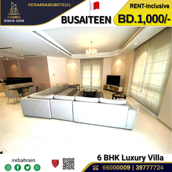 Busaiteen, Villas, BHD 1000,  Furnished,  Fully Furnished Luxury Villa For Rent In Busaiteen  -   Including EWA
