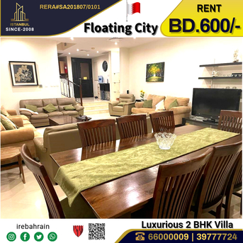 Amwaj Islands, Apartments/Houses, BHD 600/month,  Furnished,  2 BR,  Beautiful Fully Furnished Luxury Villa In Flaoting City, Amwaj Island