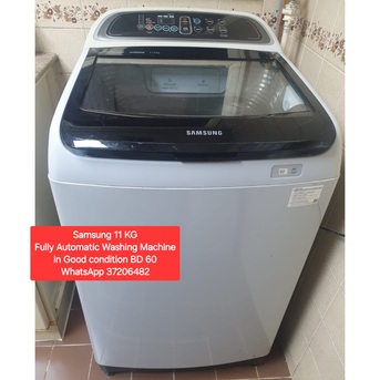 Manama, Appliances, BHD 60,  ✅️ Samsung 11kg Fully Automatic Washing Machine For Sale In Good Condition With Delivery