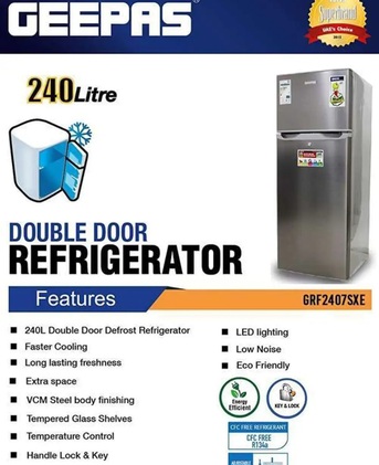 Khobar, Electronics, SAR 650,  Double Door Refrigerator