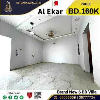Sitra, Real Estate For Sale, BHD 160000,  6 BR,  Brand New 6 BR Villa For Sale In Al Ekar, Al Gharbi Area