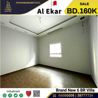 Sitra, Real Estate For Sale, BHD 160000,  6 BR,  Brand New 6 BR Villa For Sale In Al Ekar, Al Gharbi Area