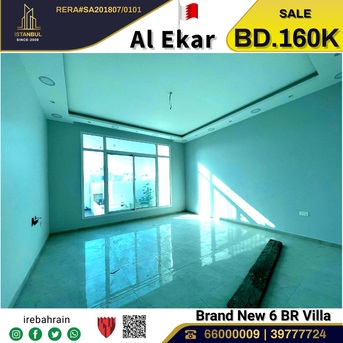 Sitra, Real Estate For Sale, BHD 160000,  6 BR,  Brand New 6 BR Villa For Sale In Al Ekar, Al Gharbi Area