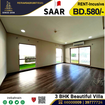 Saar, Villas, BHD 580,  Furnished,  Beautiful Garden Villa For Rent In Maqabah, Saar - Including EWA