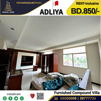 Adliya, Villas, BHD 850,  Furnished,  Fully Furnished Luxury Compound Villa With Pvt. Pool In Adliya &ndash;  With EWA