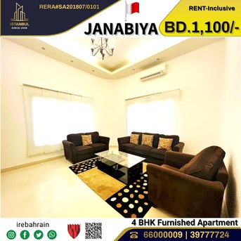 Janabiya, Villas, BHD 1100, Furnished, Fully Furnished Luxury Villa For Rent In Janabiya, Near Mercado Mall -with EWA