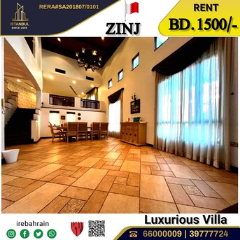 Zinj, Villas, BHD 1500,  Beautiful Luxury Villa For Rent In Zinj, Near Hala Plaza