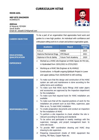 Khobar, Job Seekers, HVAC Supervisor