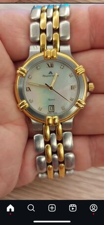 Paris, Watches, 1500,  Maurice Lacroix Watch Gold And Steel Original Diamond Dial For Men Or Ladies Original Swis