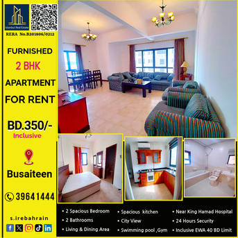 Busaiteen, Apartments/Houses, BHD 350/month,  Furnished,  2 BR,  115 Sq. Meter,  Fully Furnished 2 BHK  Apartment For Rent In Busaiteen