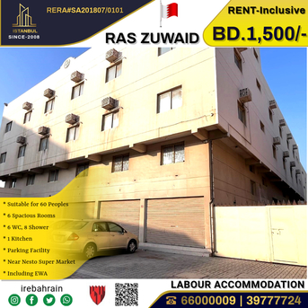 Asker, Staff Accomodation, BHD 1500,  Affordable And Well-Maintained Labor Accommodation ( 60 Nos ) - Including EWA