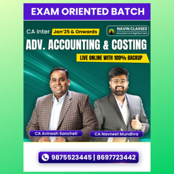 Kolkata, Lessons Offered, Navin Classes: CA Inter Classes - Professional CA Coaching In India