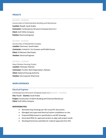 Riyadh, Job Seekers, Electrical Engineer