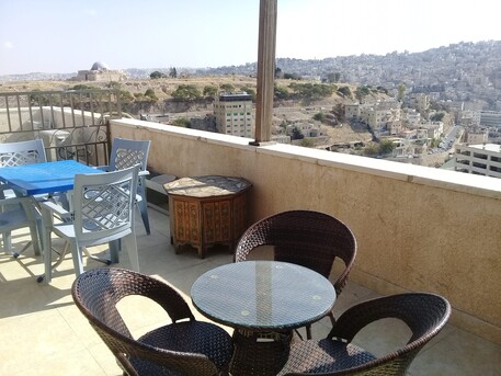 Amman, Apartments/Houses, JOD 9000/year,  Furnished,  1 BR,  Roof Top Fully Furnished One Bedroom Apart With Big Terrace N Jabal Webdeh 00962777688956