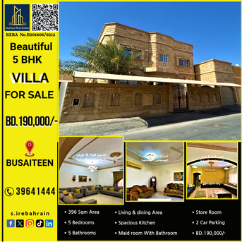 Busaiteen, Villas, BHD 190000,  396 Sq. Meter,  Beautiful 5 BHK Villa For Sale In Busaiteen Al Sayah Area BD.190,000/-