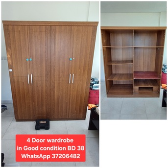 Manama, Furniture, BHD 38,  ✅️ 4 Door Wardrobe For Sale In Good Condition With Delivery
