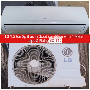 Manama, Air Conditioners, BHD 115,  ✅️ LG 1.5 Ton Split Ac In Good Condition With 4 Meter Pipe & Fixing