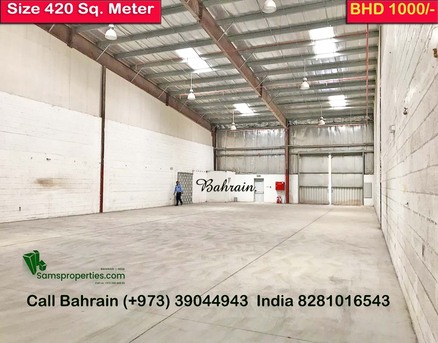 Hidd, Warehouses, 400 Sq. Meter,  WAREHOUSE RENT For FABRICATION / STORAGE.High Power. 8-10 M Height. Call Sam 39044943