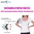 Women Deep Crew Neck Premium Cotton Sweatproof T-Shirt