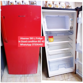 Manama, Appliances, BHD 43,  ✅️  Hisense 190 L Fridge For Sale In Good Condition With Delivery