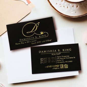 Salmaniya, Printing, Gold Foil Business Cards