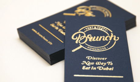 Salmaniya, Printing, Gold Foil Business Cards