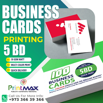 Salmaniya, Printing, Business Cards 5 BD Only