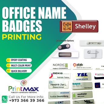 Salmaniya, Printing, Office Name Badges