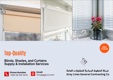 Yanbu, Construction, Blinds, Shades, And Curtains: Supply & Installation Services
