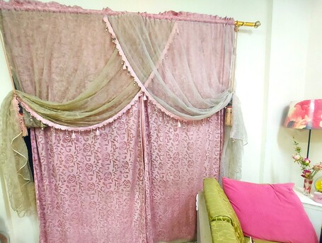 Al Aziziyah, Furniture, SAR 125,  Curtain - Full Size Pink 2 Pcs & 4 Pcs Purple
