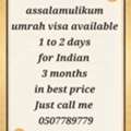 For Indian Umrah Visa Available For 3months 0507789779