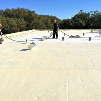 Umluj, Construction, PU Spray Foam Roofing Thermal Insulation