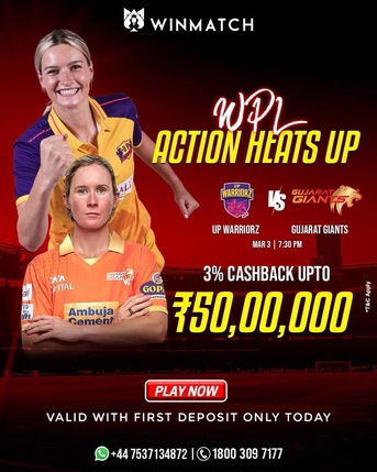 Mumbai, Toys & Games, INR 100, Live The Thrills Of WPL: UP Warriorz Vs Gujarat Giants At Winmatch360!