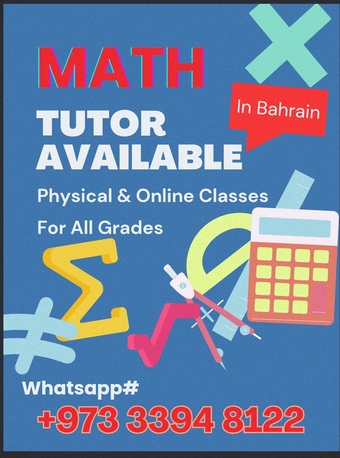 Manama, Education, Mathematics Tutor (Pakistani Students)