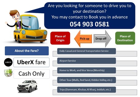 Riyadh, Pick Up & Drop Off, Pick Up And Drop Off Para Sa Mga Kababayan