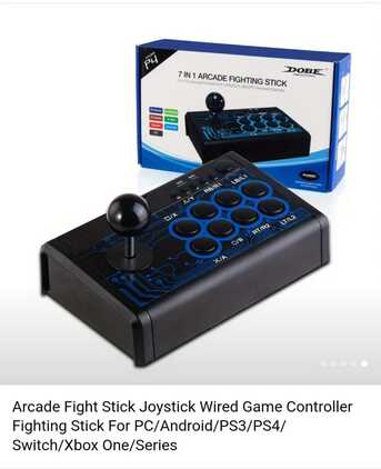 Dammam, Video Games, SAR 140,  7 In One Arcade Fight Stick Joystick Wired Game Controller Fighting Stick For PC/Android/P