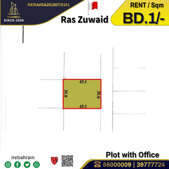Asker, Warehouses, BHD 1,  Industrial Land ( LD ) With Office & 3 Phase EWA In Ras Zuwaid