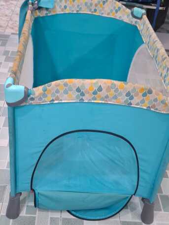 Salmabad, Baby & Kid Stuff, BHD 12,  JUNIORS For Baby Compact Blue Travel Cot With Push-Button Fold