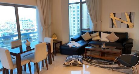 Mahooz, Apartments/Houses, BHD 400/month,  Furnished,  1 BR,  Sea And City View Apartment In Mahooz
