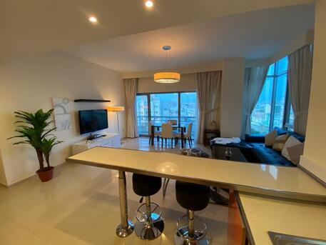 Mahooz, Apartments/Houses, BHD 400/month,  Furnished,  1 BR,  Sea And City View Apartment In Mahooz