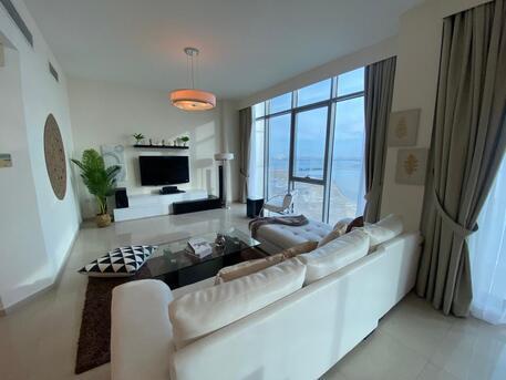 Mahooz, Apartments/Houses, BHD 600/month,  Furnished,  2 BR,  Sea And City View Apartment In Mahooz