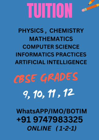 Manama, Lessons Offered, Tuition CBSE Grade 9,10,11,12*  IMO / WhatsApp : +91 9747983325 [B]
