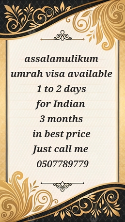 Riyadh, Passenger Transport, Umrah Visa Available For Indian In 1 To 3 Days