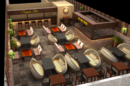 Mumbai, Interior Design, Office Office Restaurant Interior Design