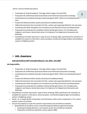 Riyadh, Job Seekers, Autocad Draftsman MEP & ELV