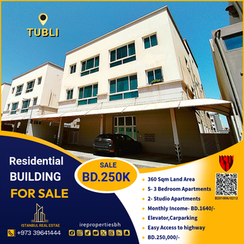 Tubli, Apartments/Houses, BHD 250000/month,  3 BR,  360 Sq. Meter,  Residential Building With Income For Sale In Tubli ,BD 250,000/-